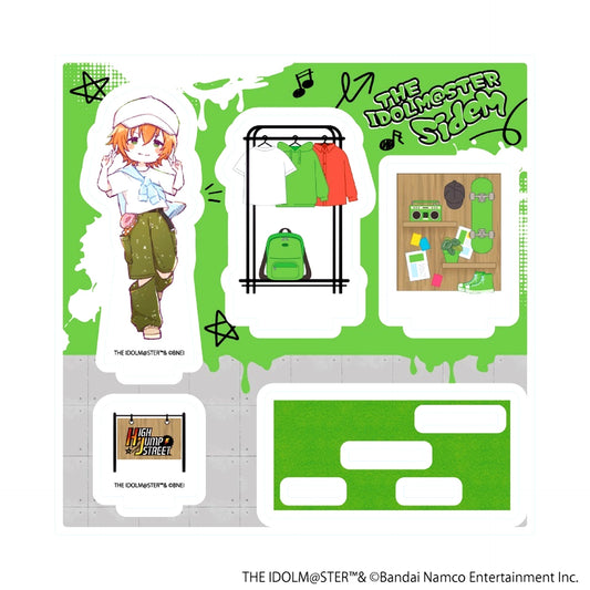Haruna Wakazato 04 GraffArt Illustration Acrylic Stand Plate Idolmaster SideM HIGH JUMP STREET SPECIAL POPUP in baseyard tokyo Harajuku Naname Store [USED]