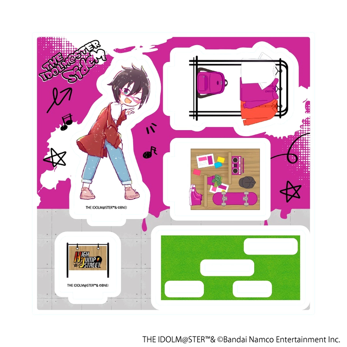 Shiki Iseya 05 GraffArt Illustration Acrylic Stand Plate Idolmaster SideM HIGH JUMP STREET SPECIAL POPUP in baseyard tokyo Harajuku Naname Store [USED]