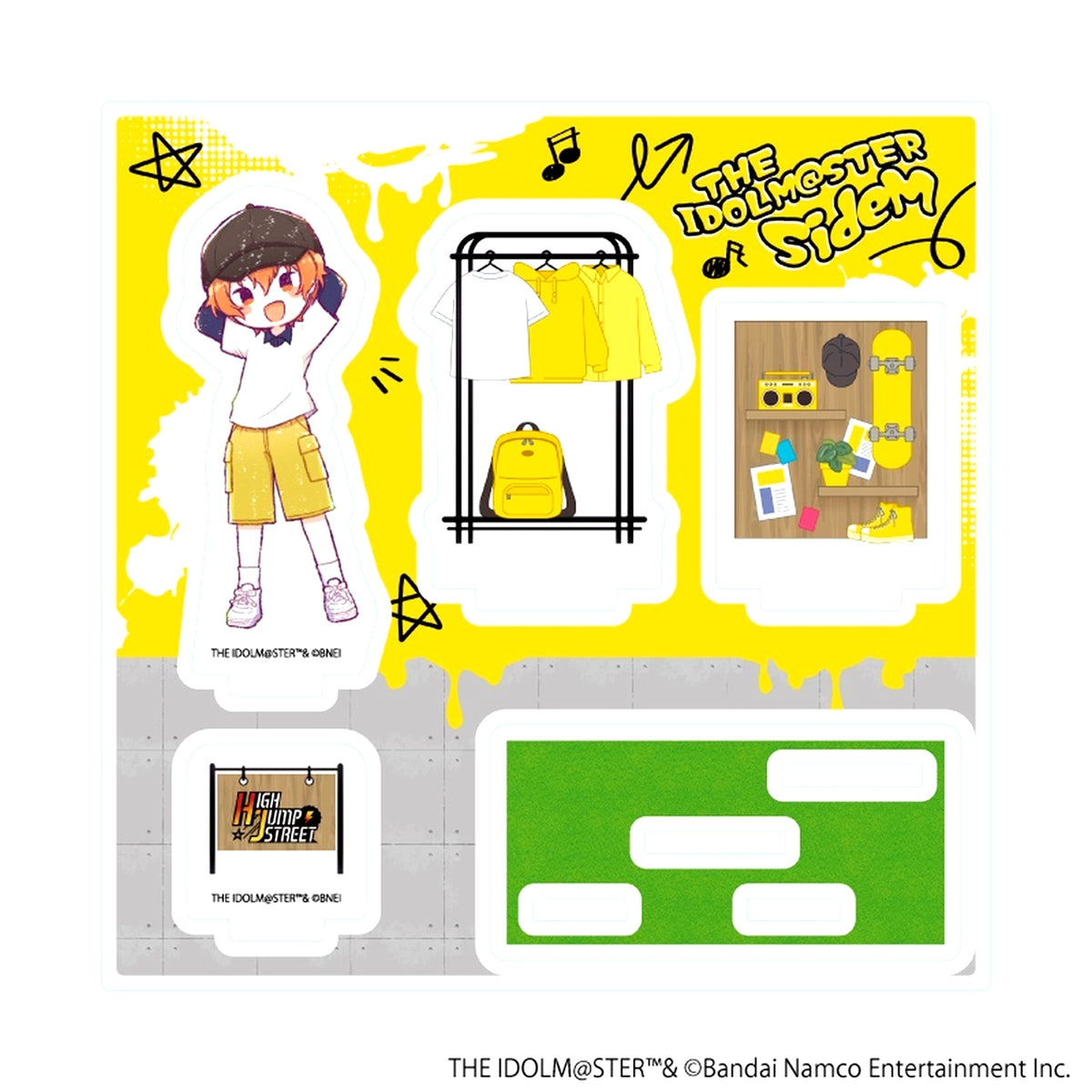 Yusuke Aoi 06 GraffArt Illustration Acrylic Stand Plate Idolmaster SideM HIGH JUMP STREET SPECIAL POPUP in baseyard tokyo Harajuku Naname Store [USED]