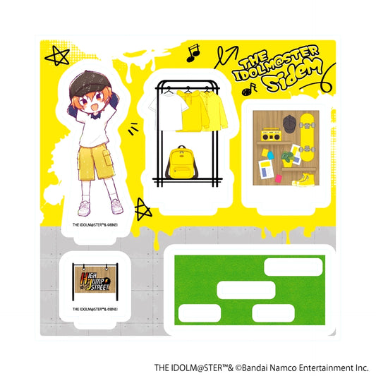 Yusuke Aoi 06 GraffArt Illustration Acrylic Stand Plate Idolmaster SideM HIGH JUMP STREET SPECIAL POPUP in baseyard tokyo Harajuku Naname Store [USED]