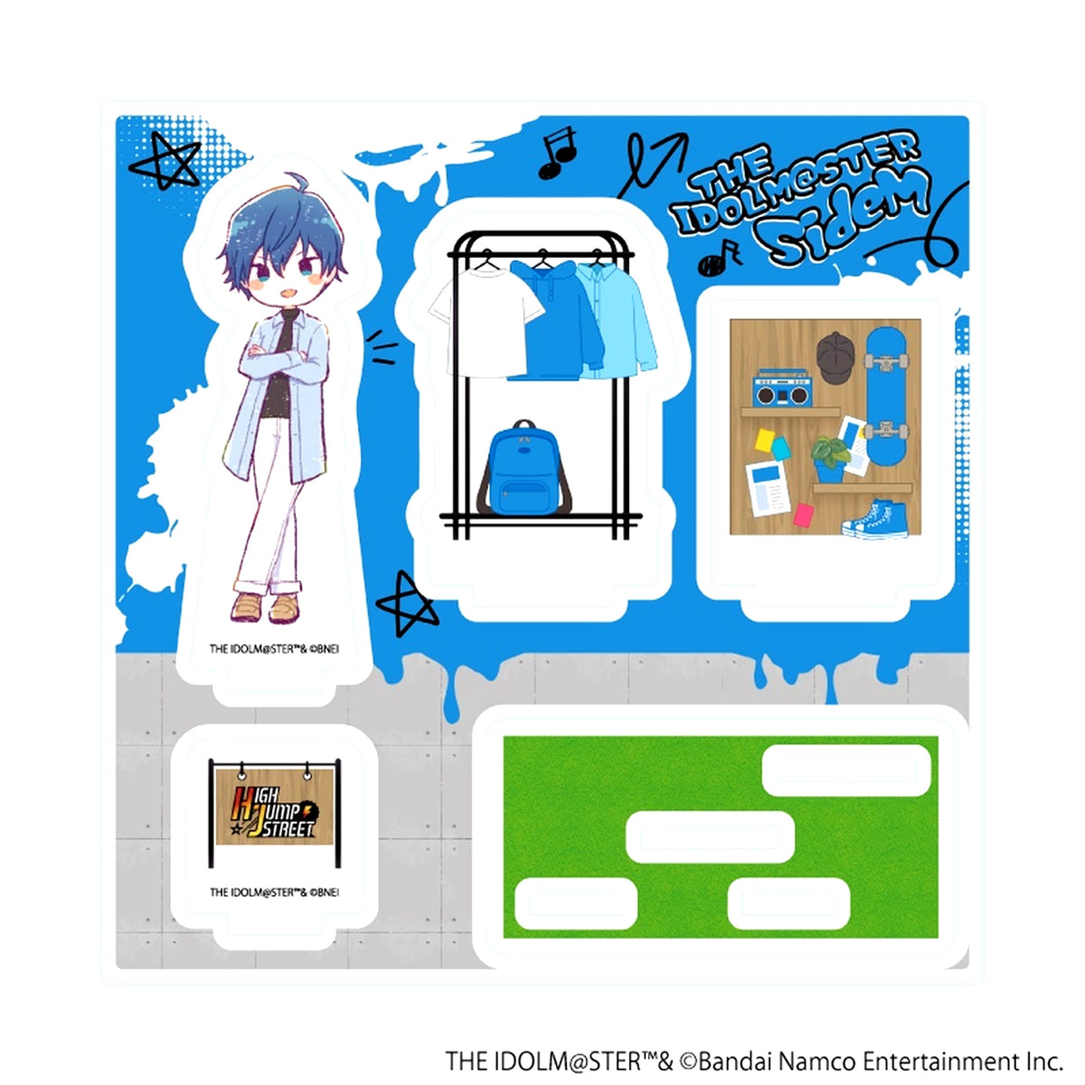 Shu Amamine 08 GraffArt Illustration Acrylic Stand Plate Idolmaster SideM HIGH JUMP STREET SPECIAL POPUP in baseyard tokyo Harajuku Naname Store [USED]