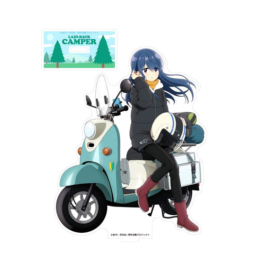 Rin Shima Illustration Acrylic Stand Large Taking a Break with Bike Ver. Yuru Camp SEASON 3 [USED]