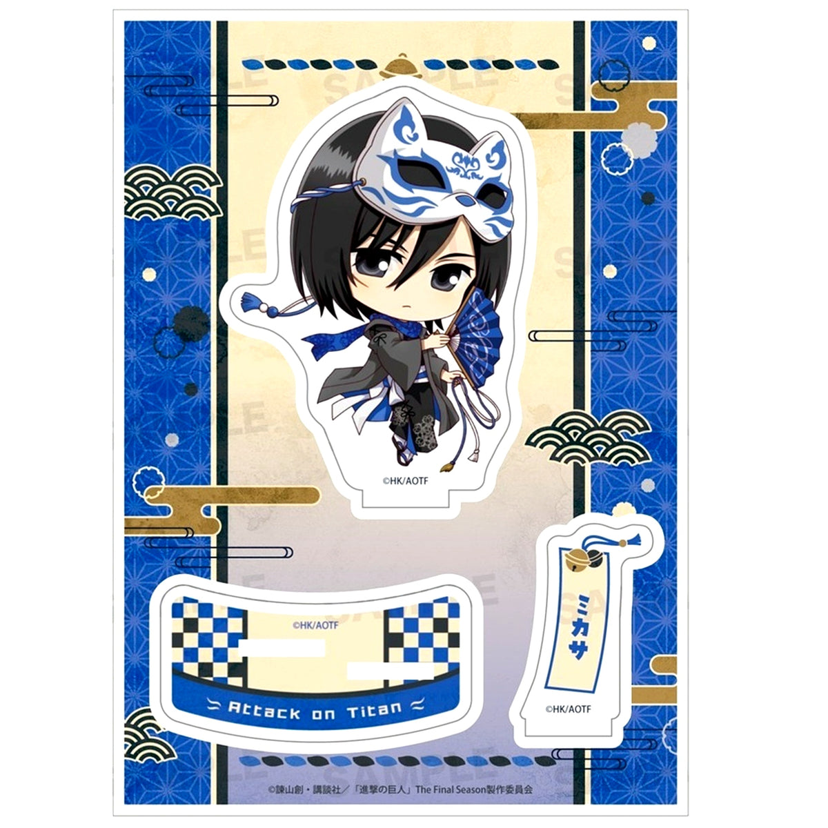Mikasa Ackerman Attack on Titan Chara Hoppin! Fox Mask Ver. Acrylic Stand [USED]
