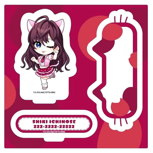 Shiki Ichinose No. 14 Cat Ver. Mini Character Illustration Acrylic Stand Plate The Idolmaster Cinderella Girls in eeo Store Ikebukuro Main Store [USED]