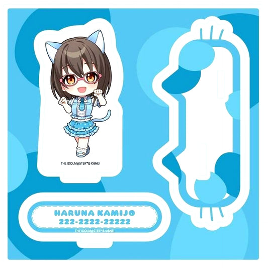 Haruna Kamijo No. 15 Cat Ver. Mini Character Illustration Acrylic Stand Plate The Idolmaster Cinderella Girls in eeo Store Ikebukuro Main Store [USED]