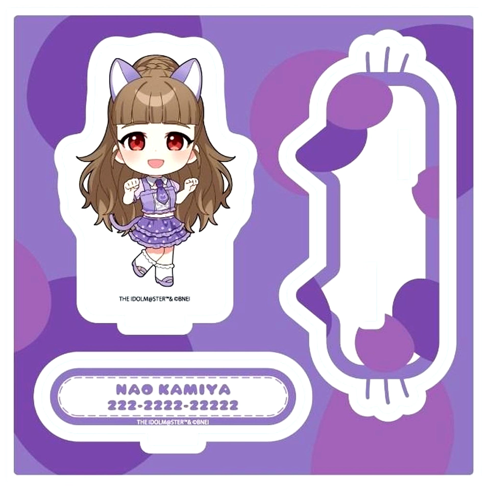 Nao Kamiya No. 16 Cat Ver. Mini Character Illustration Acrylic Stand Plate The Idolmaster Cinderella Girls in eeo Store Ikebukuro Main Store [USED]