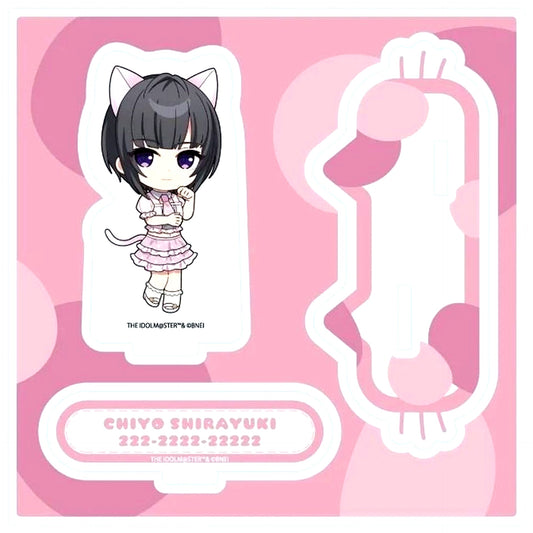 Chiyo Shirayuki No. 18 Cat Ver. Mini Character Illustration Acrylic Stand Plate The Idolmaster Cinderella Girls in eeo Store Ikebukuro Main Store [USED]