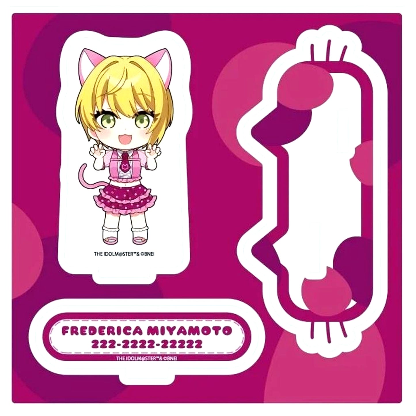 Frederica Miyamoto No. 21 Cat Ver. Mini Character Illustration Acrylic Stand Plate The Idolmaster Cinderella Girls in eeo Store Ikebukuro Main Store [USED]