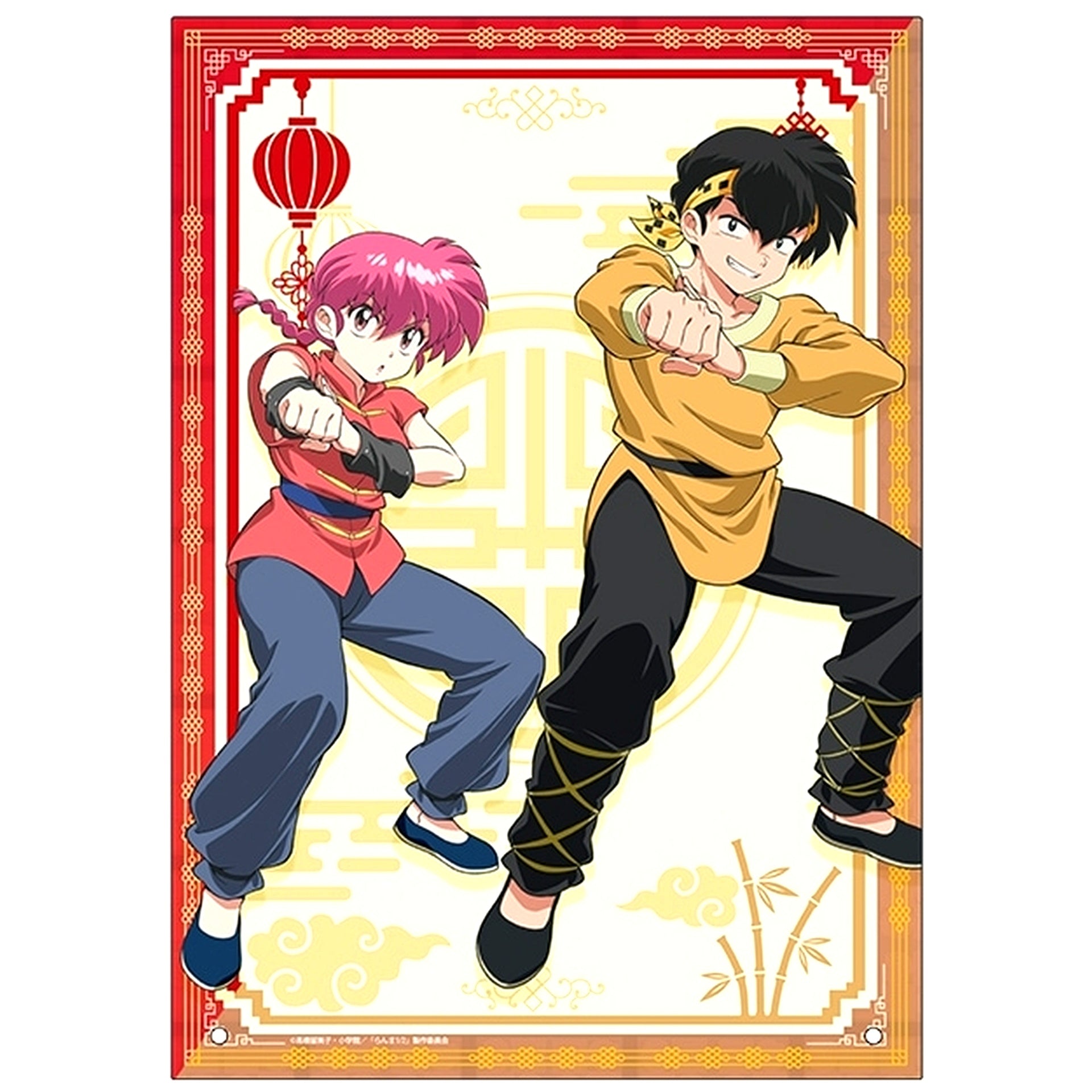 Ranma Saotome and Ryoga Hibiki TV Anime Ranma 1/2 Illustration Acrylic Panel [USED]