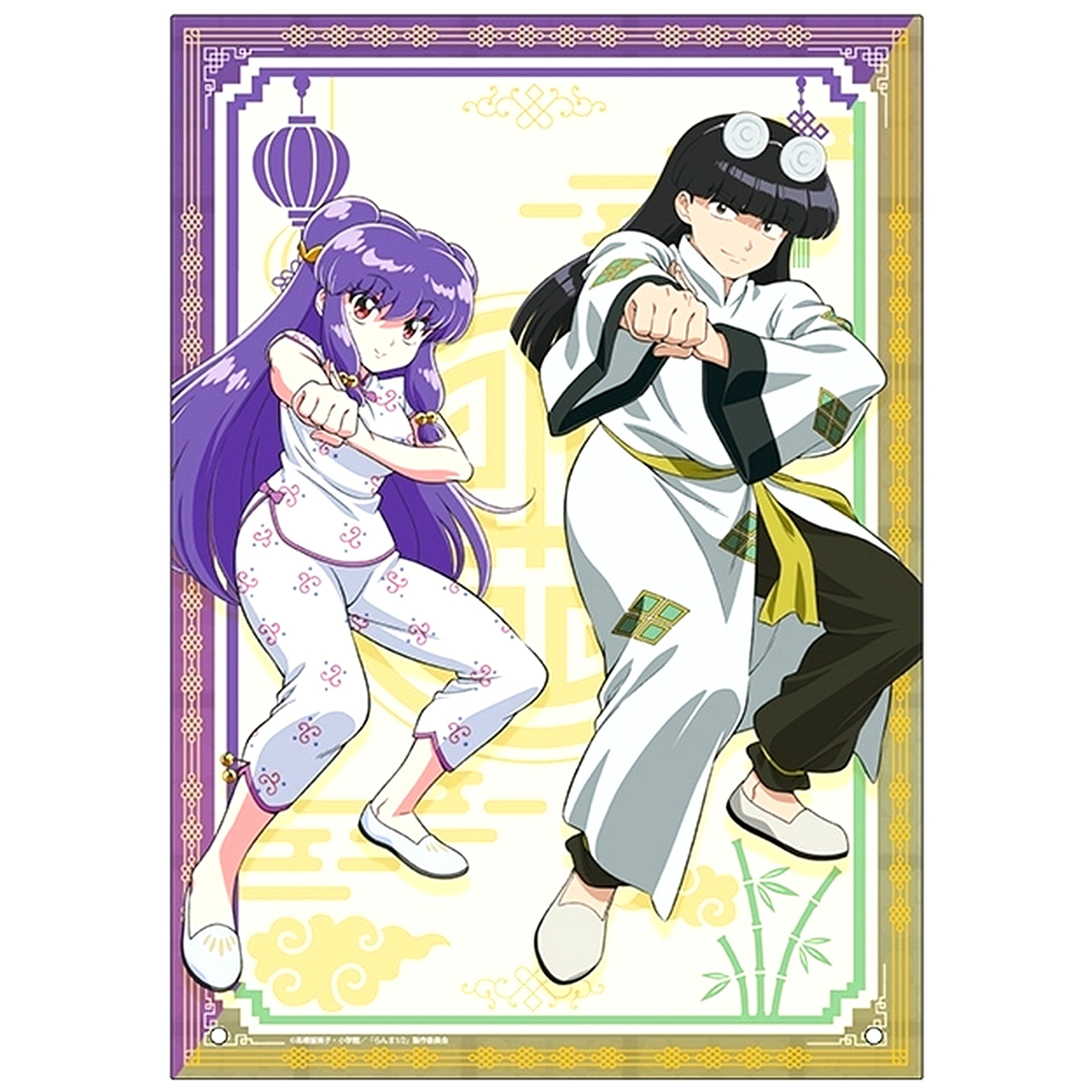 Shampoo and Mousse TV Anime Ranma 1/2 Illustration Acrylic Panel [USED]