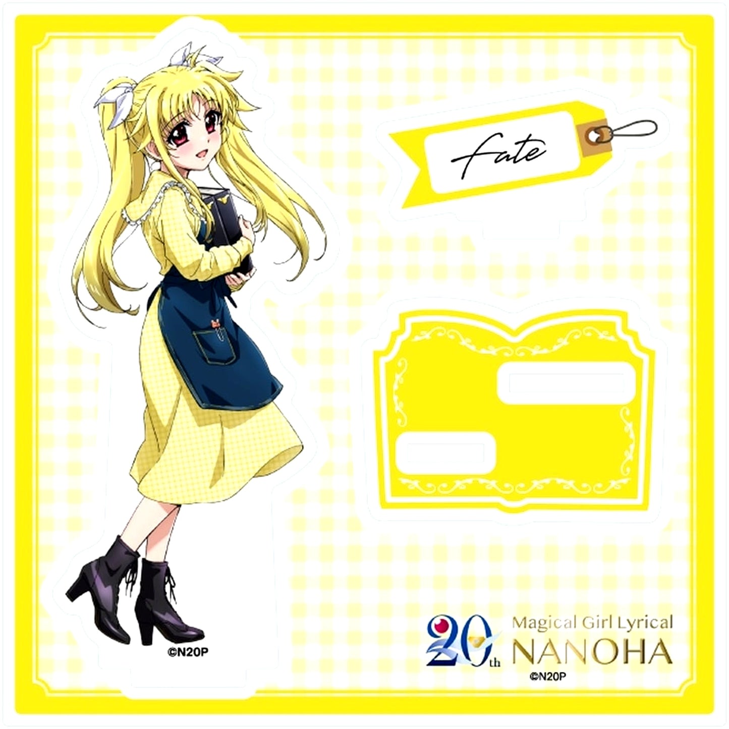 Fate 02. Acrylic Stand Plate Illustration Magical Girl Lyrical Nanoha Series [USED]