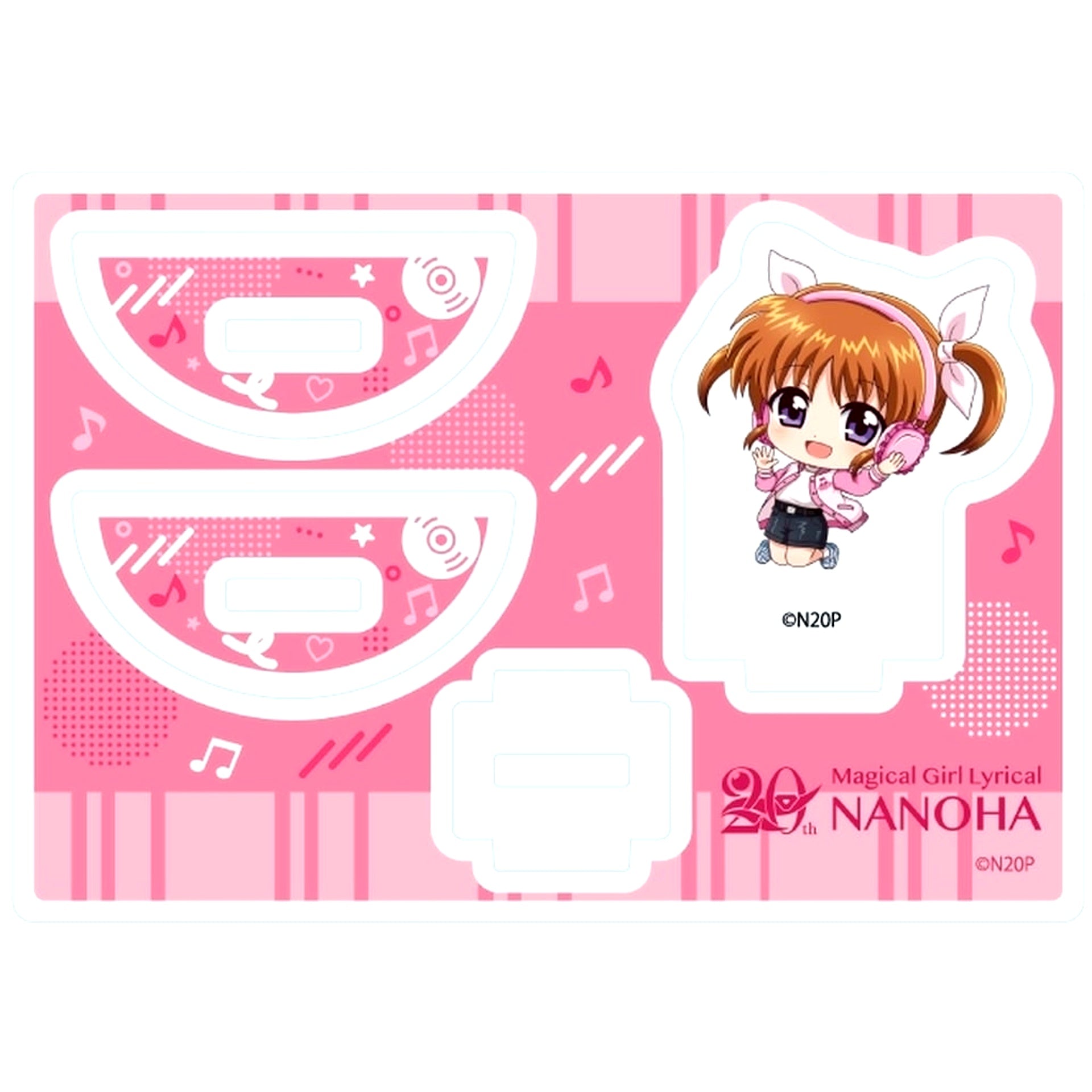 Nanoha 01. Swaying Acrylic Stand Mini Character Illustration Magical Girl Lyrical Nanoha Series [USED]