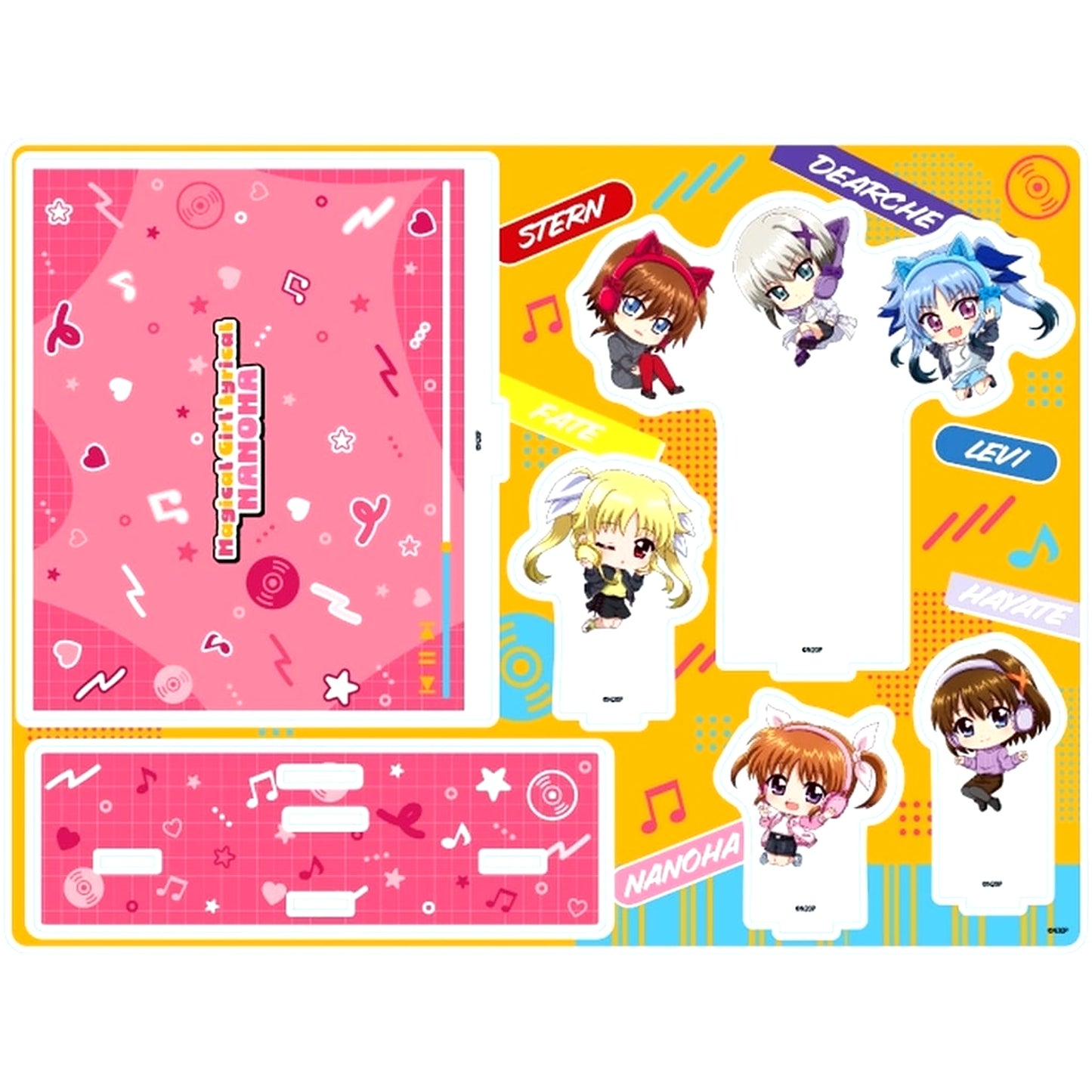 Group 03. Acrylic Diorama Mini Character Illustration Magical Girl Lyrical Nanoha Series [USED]