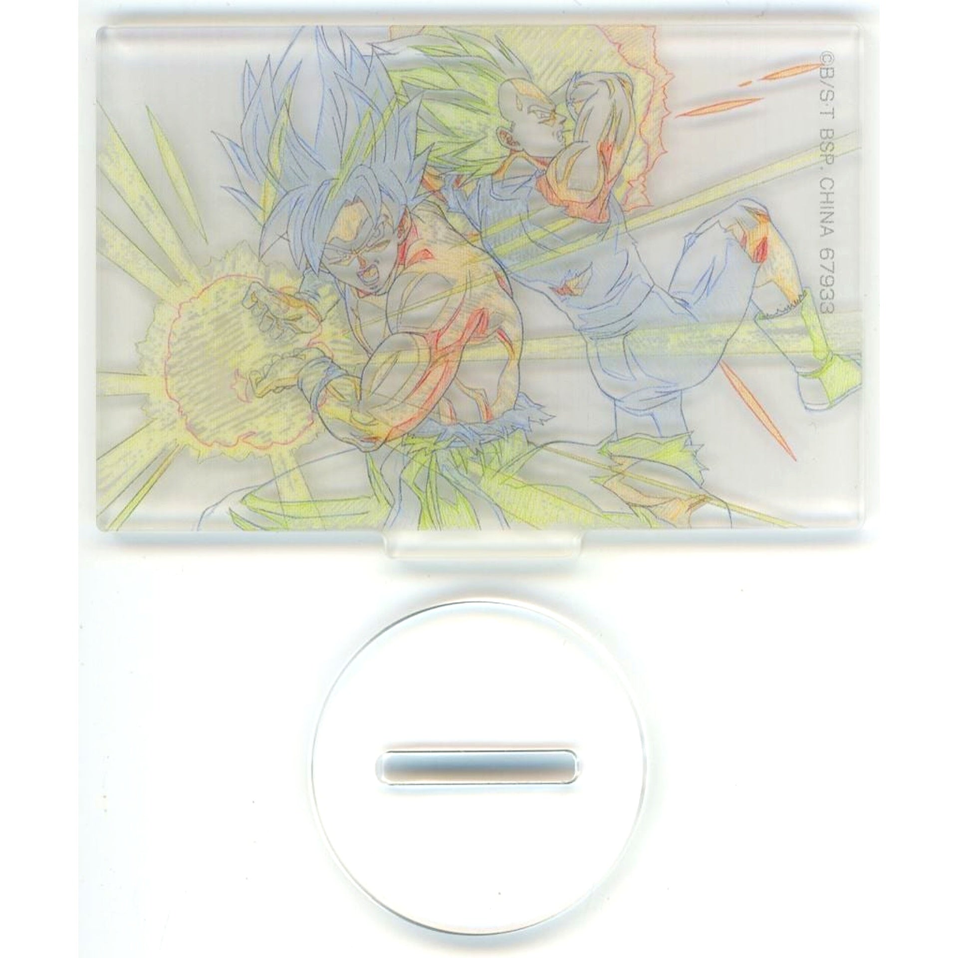 Son Goku & Vegeta Acrylic Stand Ichiban Kuji Dragon Ball BATTLE OF THE SUPER SAIYAN Prize F [USED]