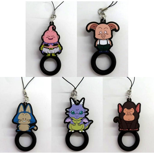 Set of 5 Ring Strap Ichiban Kuji Dragon Ball BATTLE OF THE SUPER SAIYAN Prize G [USED]