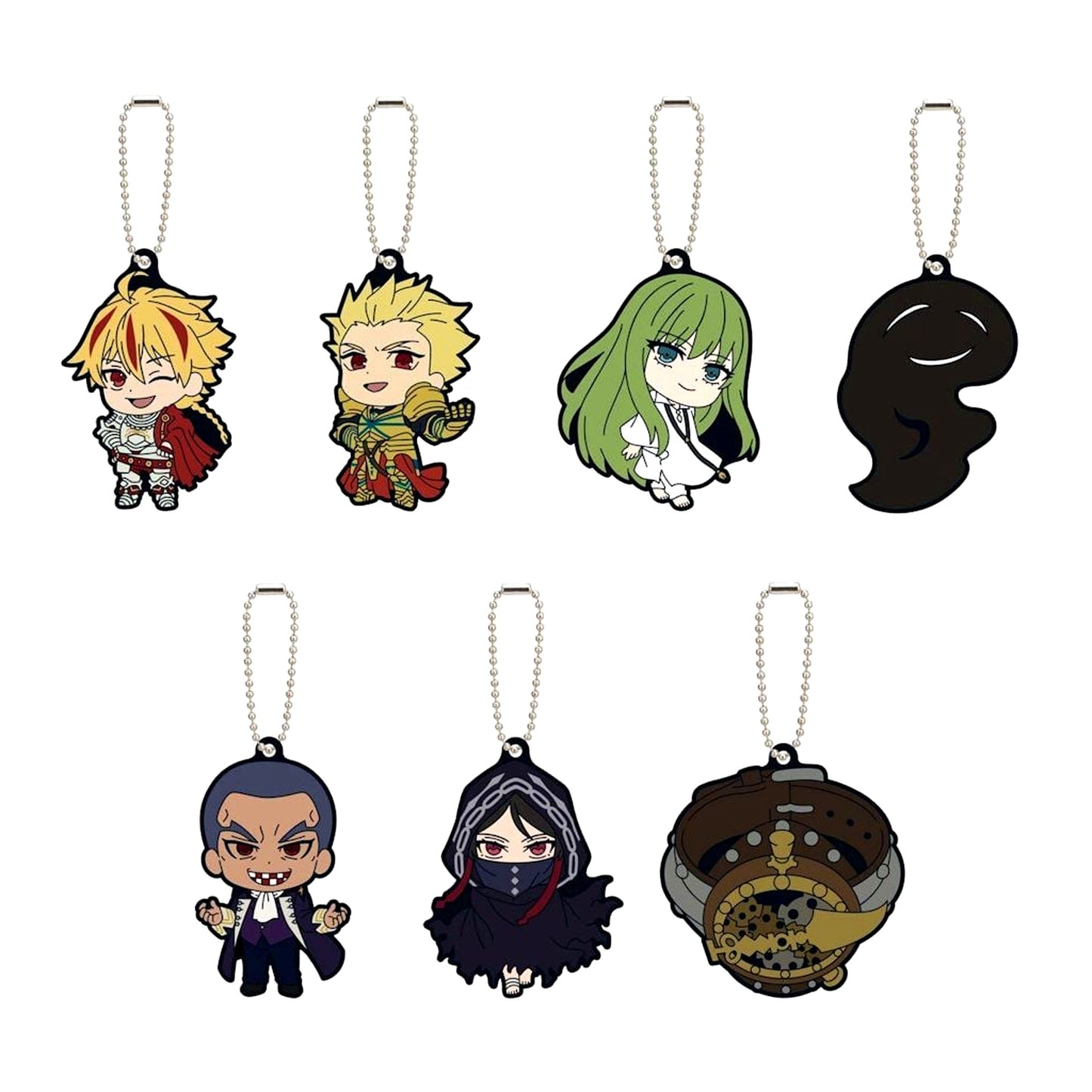 Set of 7 Fate/strange Fake Capsule Rubber Mascot [USED]