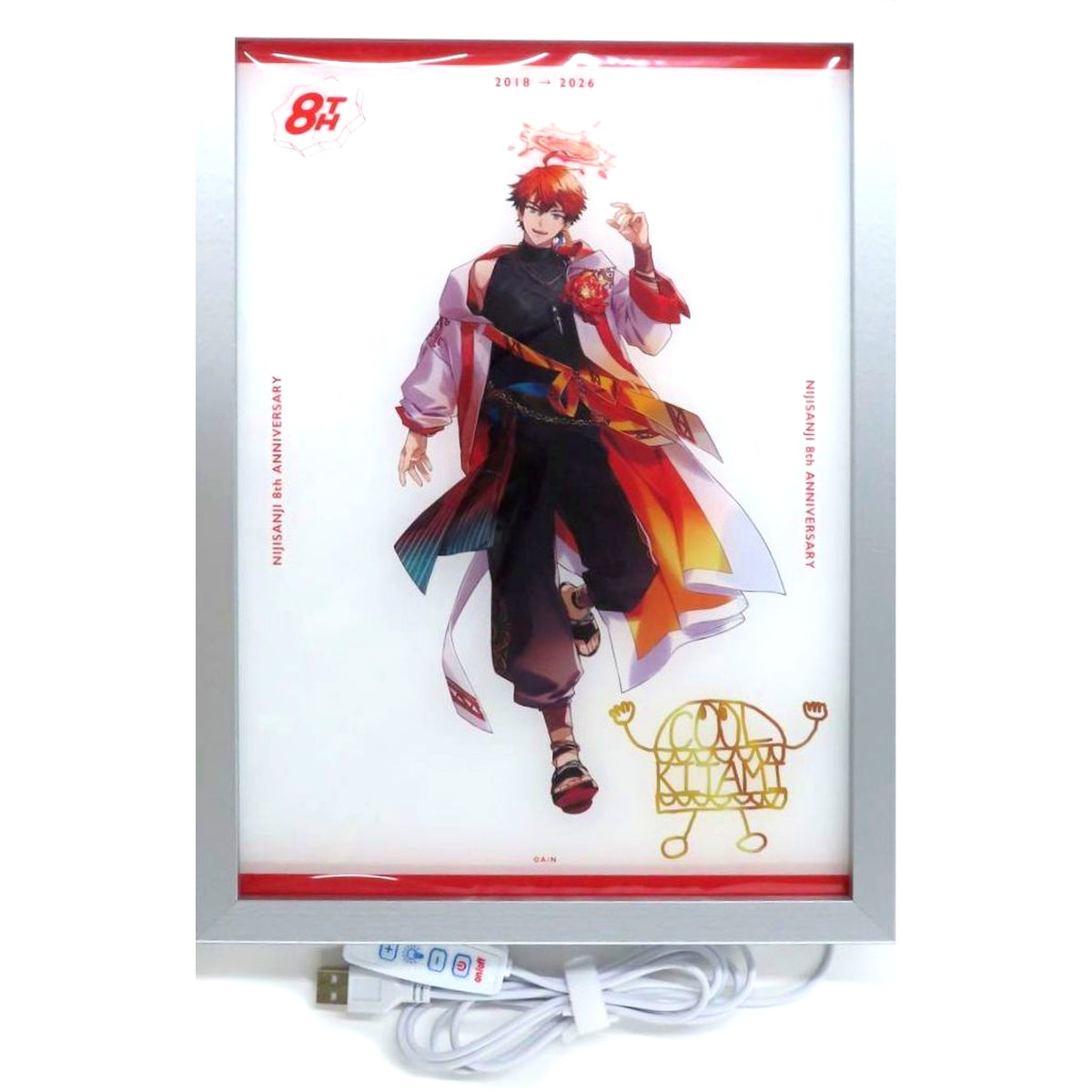 Kitami Yusei Virtual YouTuber Nijisanji 8th Anniversary Acrylic Light Panel [USED]