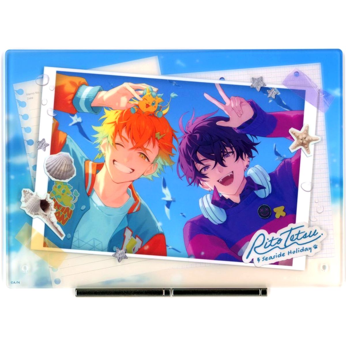 Usami Rito & Saiki Ittetsu High Acrylic Panel Virtual YouTuber Nijisanji RITOTETSU Seaside Holiday [USED]