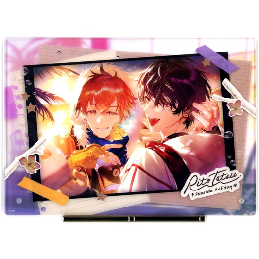 Usami Rito & Saiki Ittetsu Chill Acrylic Panel Virtual YouTuber Nijisanji RITOTETSU Seaside Holiday [USED]