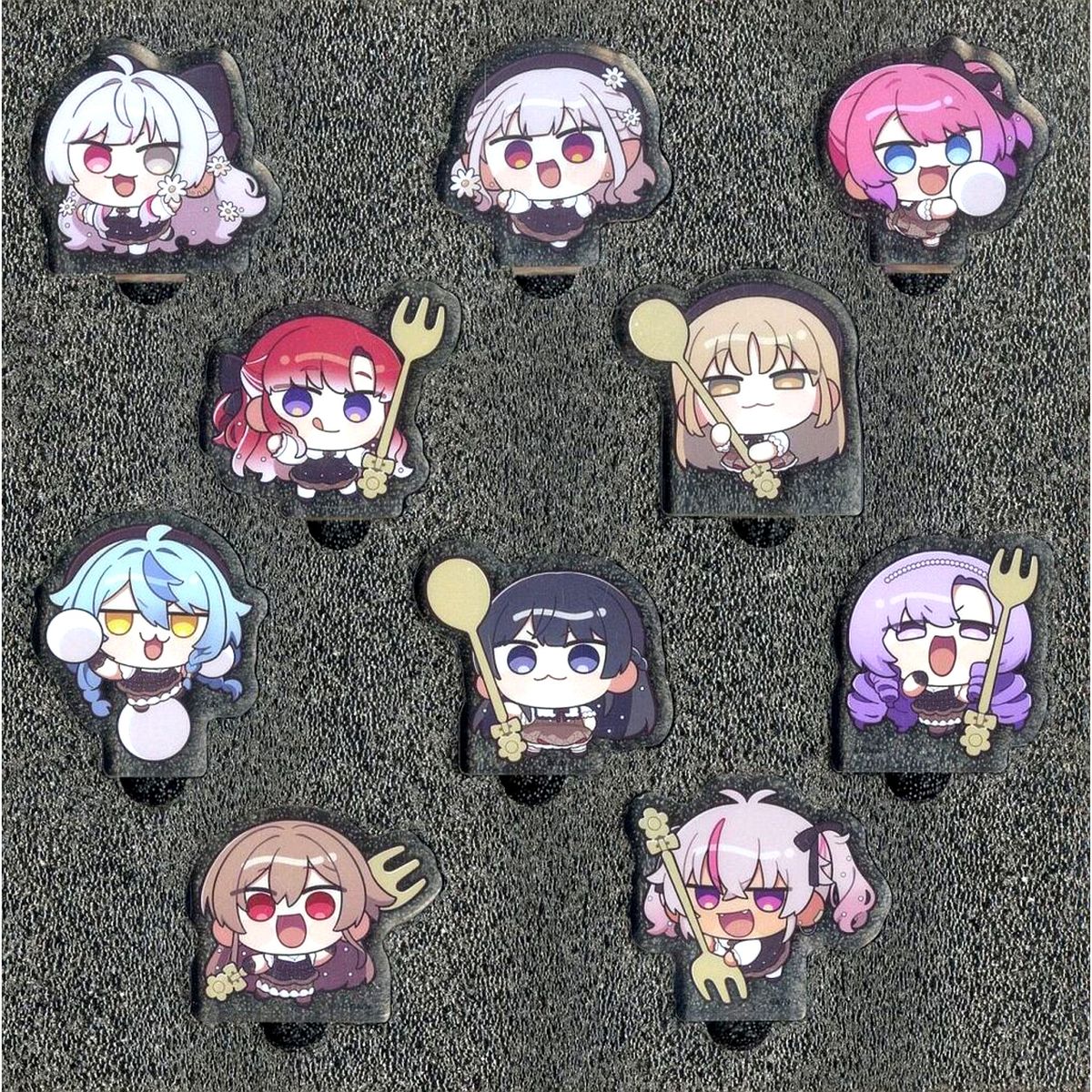 Melty Chocolat Acrylic Block Set Virtual YouTuber Nijisanji 8th with Cake [USED]