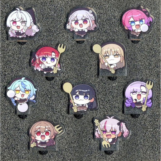 Melty Chocolat Acrylic Block Set Virtual YouTuber Nijisanji 8th with Cake [USED]
