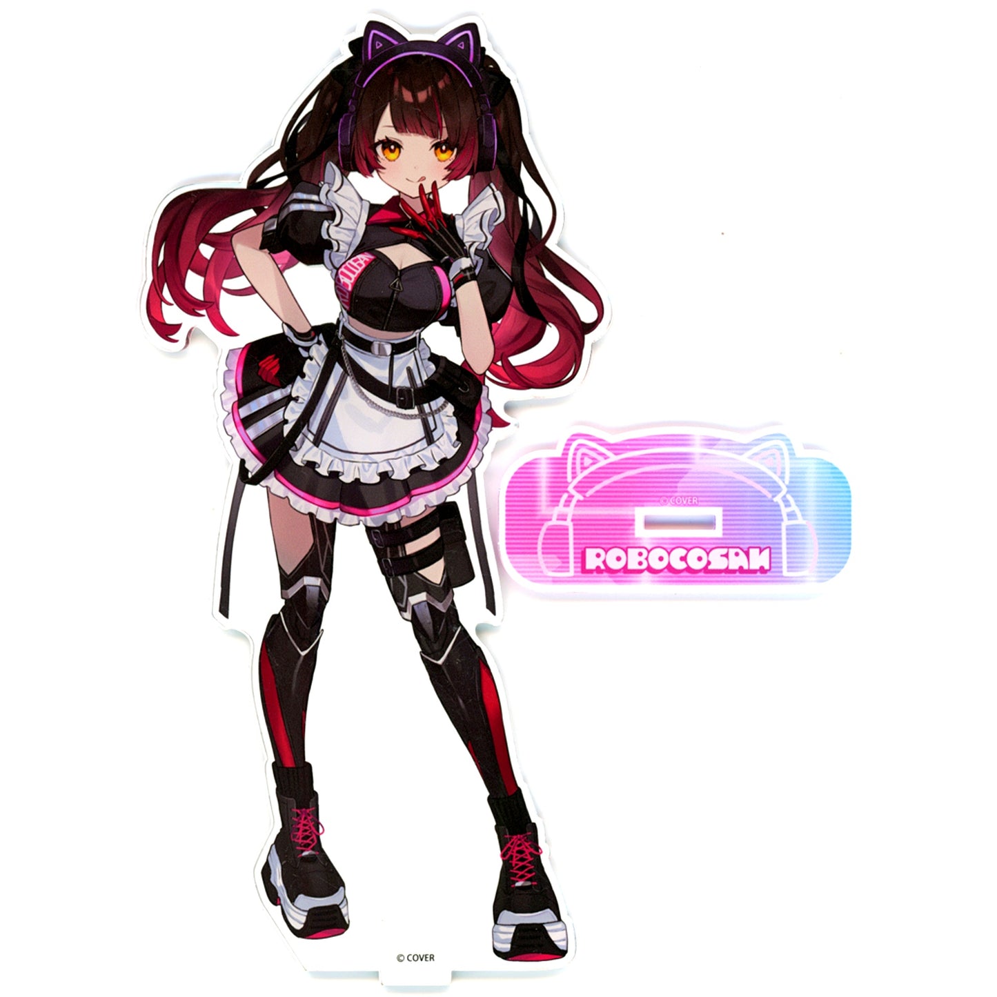 Robocosan Acrylic Stand Large Cyber Maid Cafe Ver. Virtual YouTuber Hololive x Cure Maid Cafe Robocosan's Cyber Maid Cafe [USED]