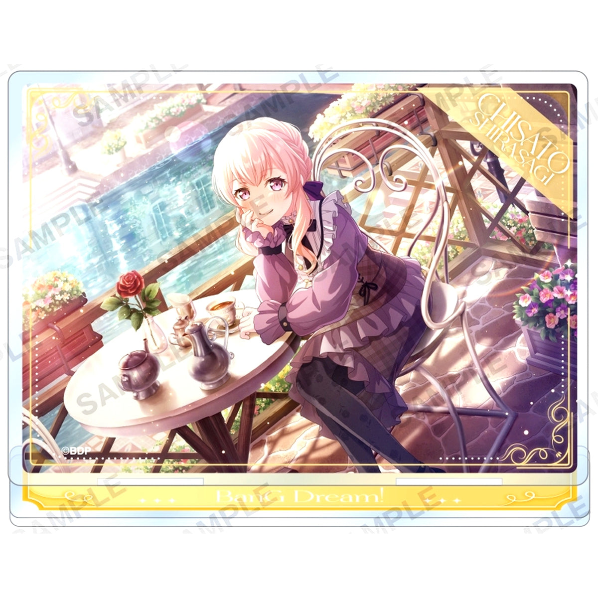 Chisato Shirasagi BanG Dream! Girls Band Party! Pastel Palettes Plate Acrylic Stand Vol. 1 [USED]