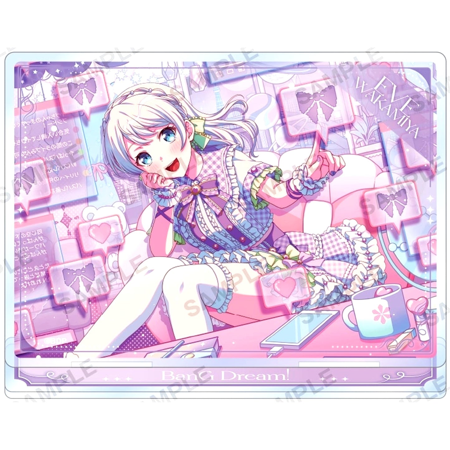 Eve Wakamiya BanG Dream! Girls Band Party! Pastel Palettes Plate Acrylic Stand Vol. 1 [USED]