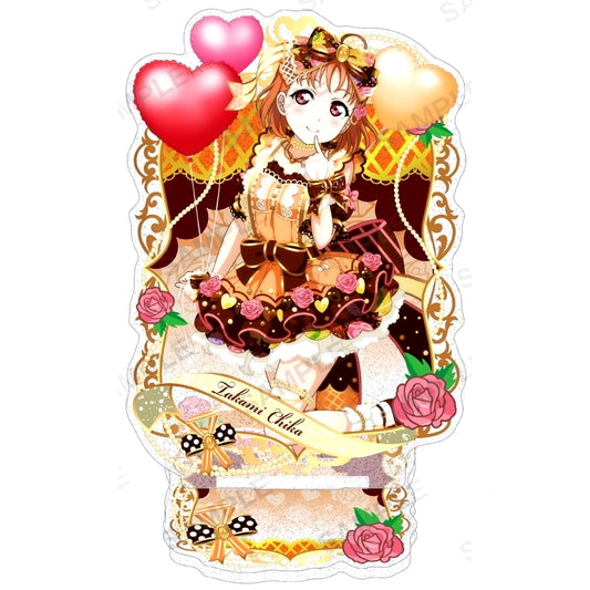 Chika Takami Glitter Acrylic Stand Aqours Valentine Part 3 Ver. Love Live! School Idol Festival [USED]