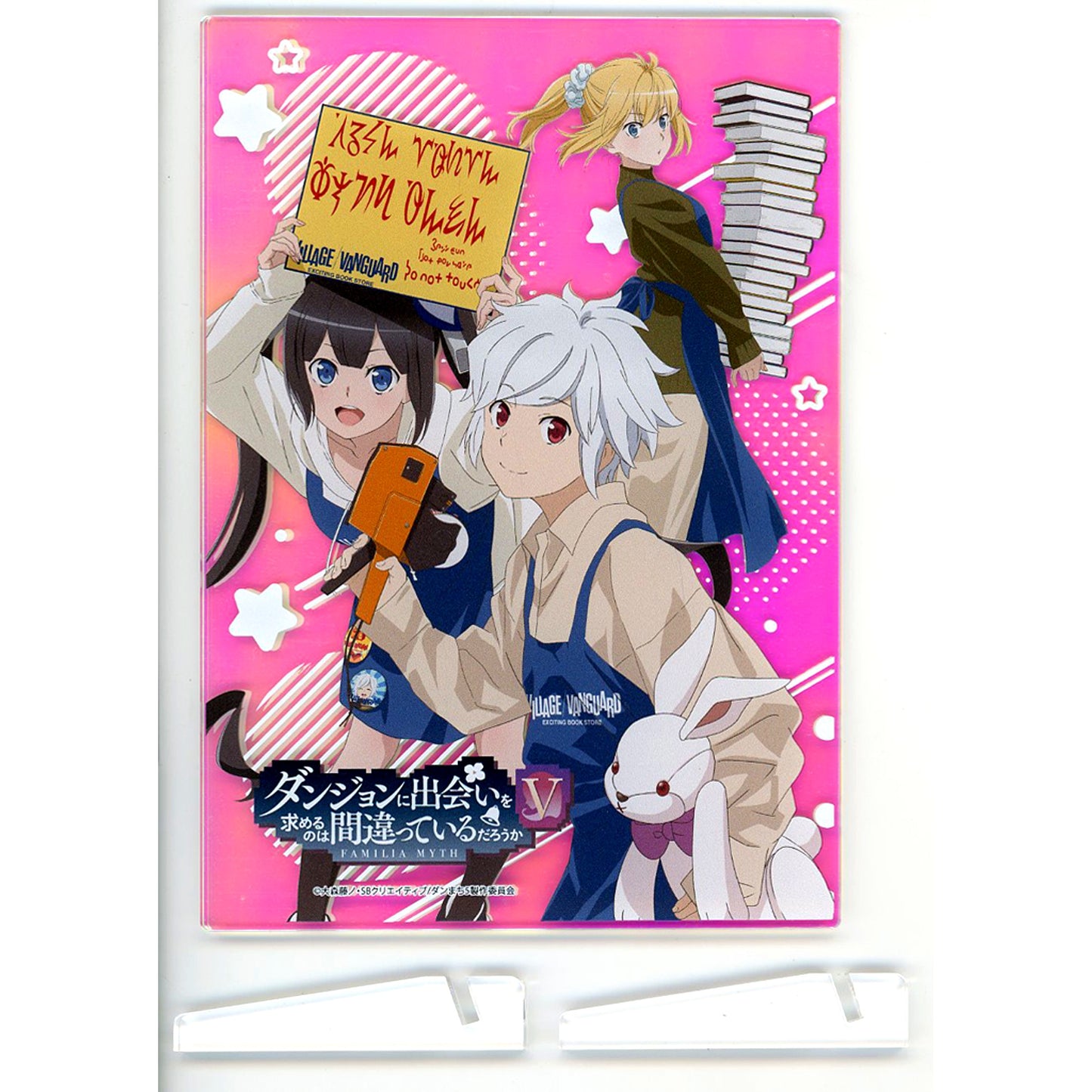 Bell Cranel & Hestia & Ryuu Lion Is It Wrong to Try to Pick Up Girls in a Dungeon? V Aurora Acrylic Panel x Village Vanguard [USED]