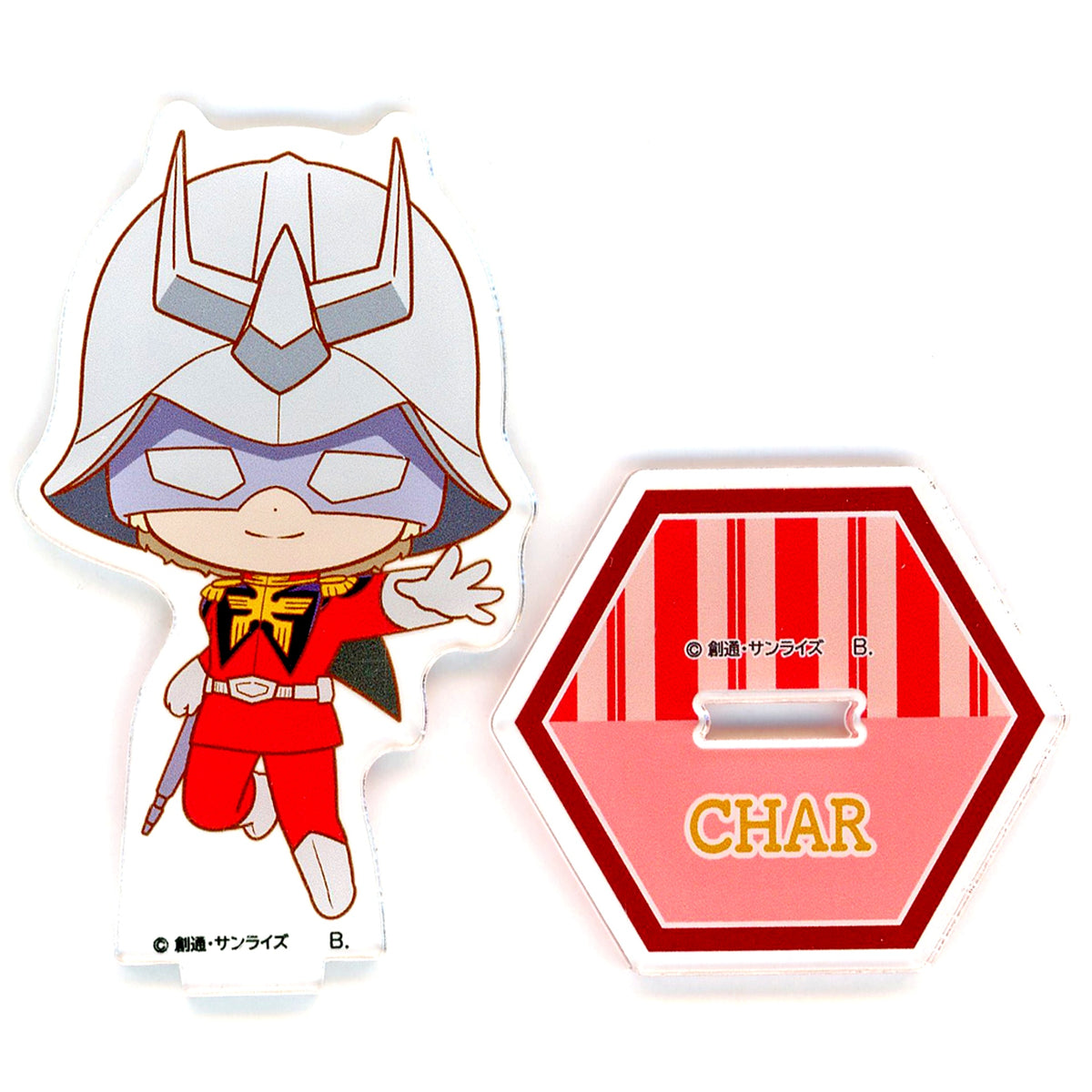 Char Aznable 2 Hapikuro Deformed Acrylic Stand Mobile Suit Gundam GQuuuuuuX [USED]