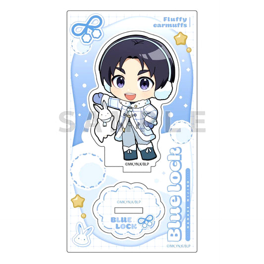 Nijiro Nanase Blue Lock Fluffy Earmuffs Acrylic Stand [USED]