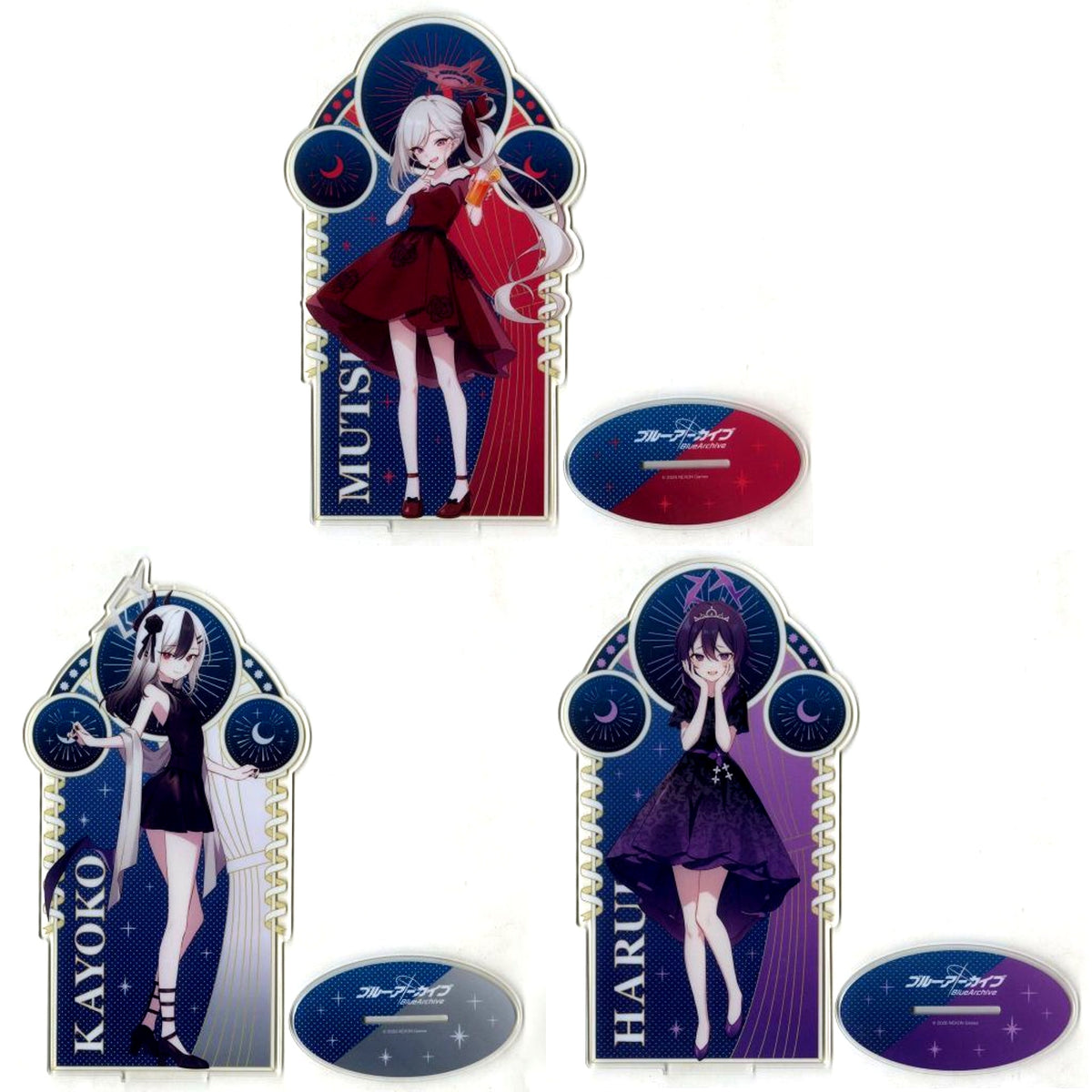 Set of 3 Platinum Zakka Big Acrylic Stand Vol. 3 Blue Archive [USED]