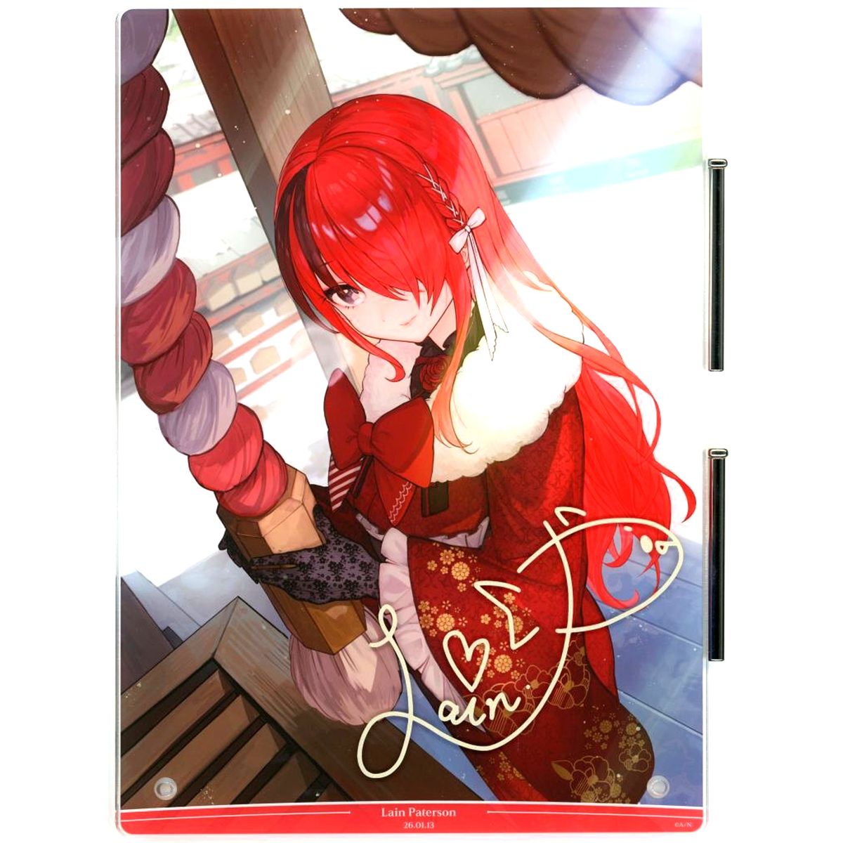 Lain Paterson B5 Acrylic Panel Foil Signature Virtual YouTuber Nijisanji [USED]