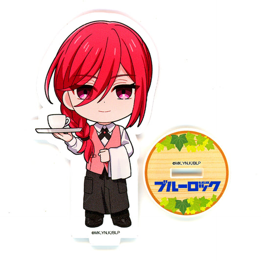 Hyoma Chigiri Blue Lock x Princess Cafe Mini Character Acrylic Stand Set B Cafe Outfit Ver. [USED]