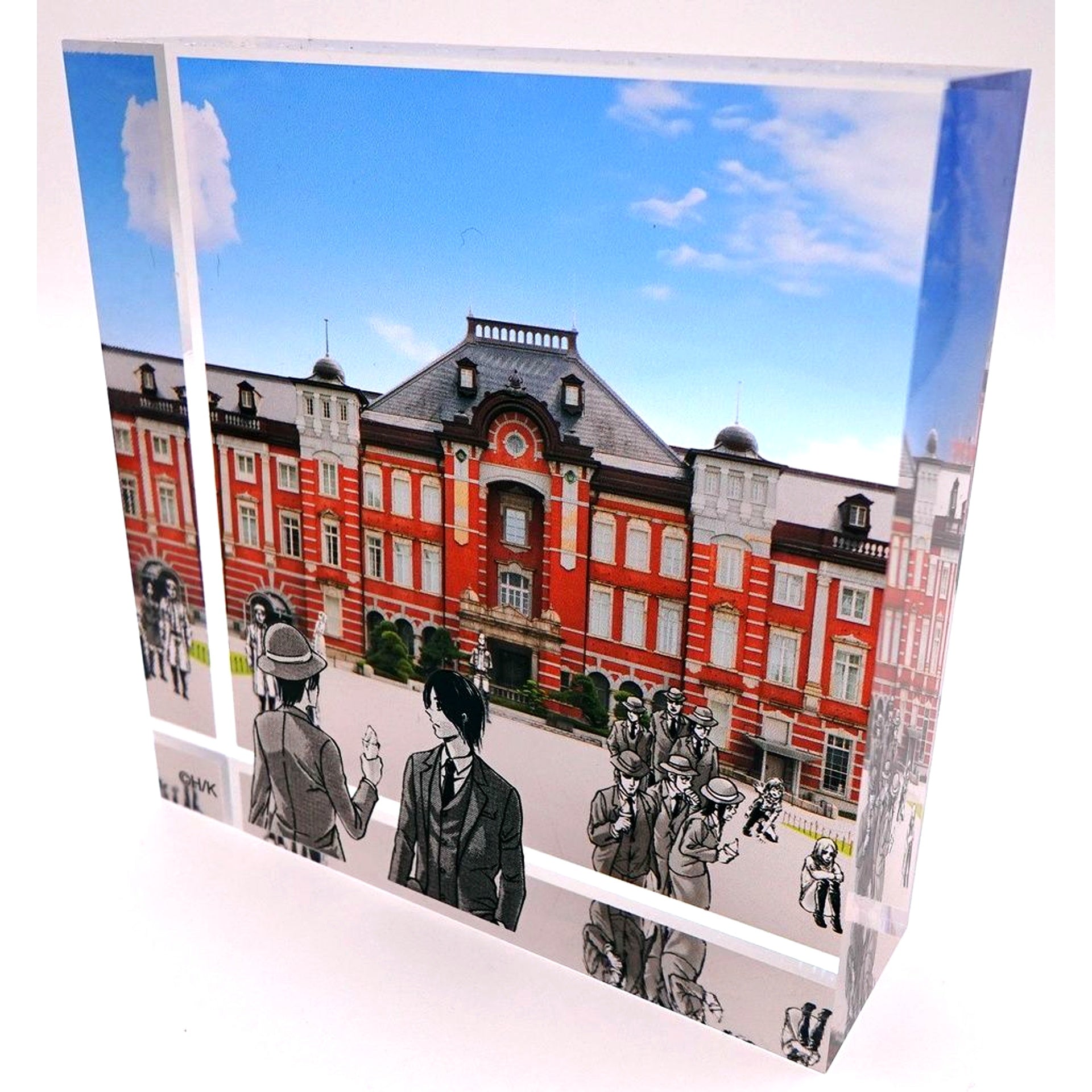 Tokyo Station Marunouchi Building Day Attack on Titan Tokyo Exploration Acrylic Block Tokyo Station 110th Anniv Goods [USED]