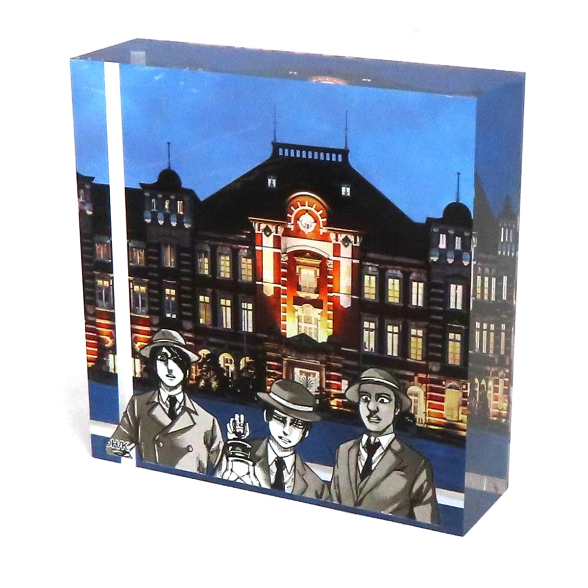Tokyo Station Marunouchi Building Night Attack on Titan Tokyo Exploration Acrylic Block Tokyo Station 110th Anniversary Goods [USED]
