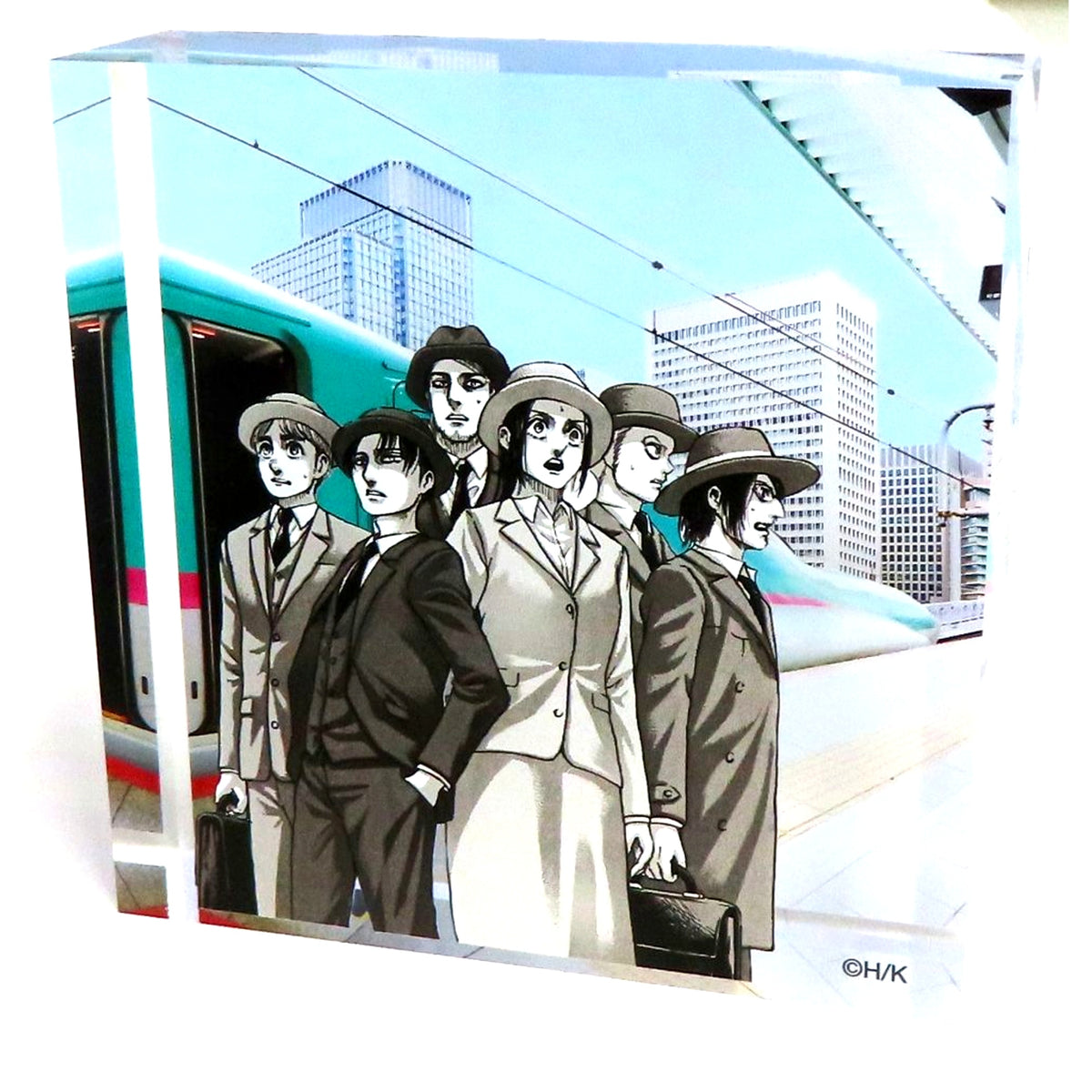 Tokyo Station Shinkansen Platform Attack on Titan Tokyo Exploration Acrylic Block Tokyo Station 110th Anniversary Goods [USED]