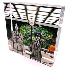Clock Attack on Titan Tokyo Exploration Acrylic Block Tokyo Station 110th Anniv Goods [USED]