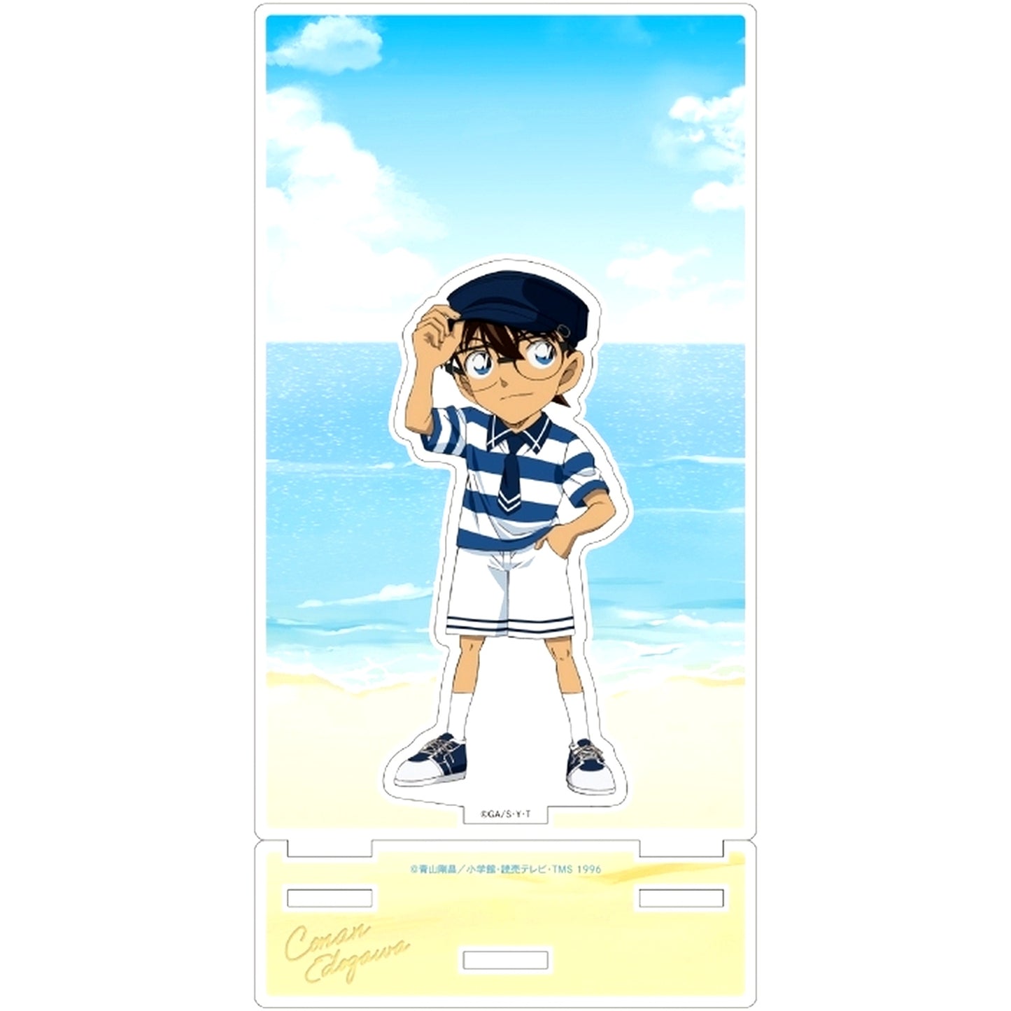 Conan Edogawa Detective Conan Seaside Acrylic Stand with Background Frame [USED]