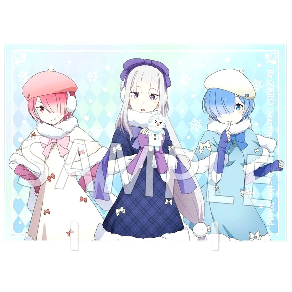 Group Re:ZERO -Starting Life in Another World- Winter Snow Ver. Glitter Acrylic Panel 2026 Sapporo Snow Festival Goods [USED]
