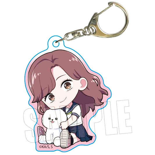 Rikako Honda Gyugyutto Acrylic Keychain You and I Are Polar Opposites [USED]