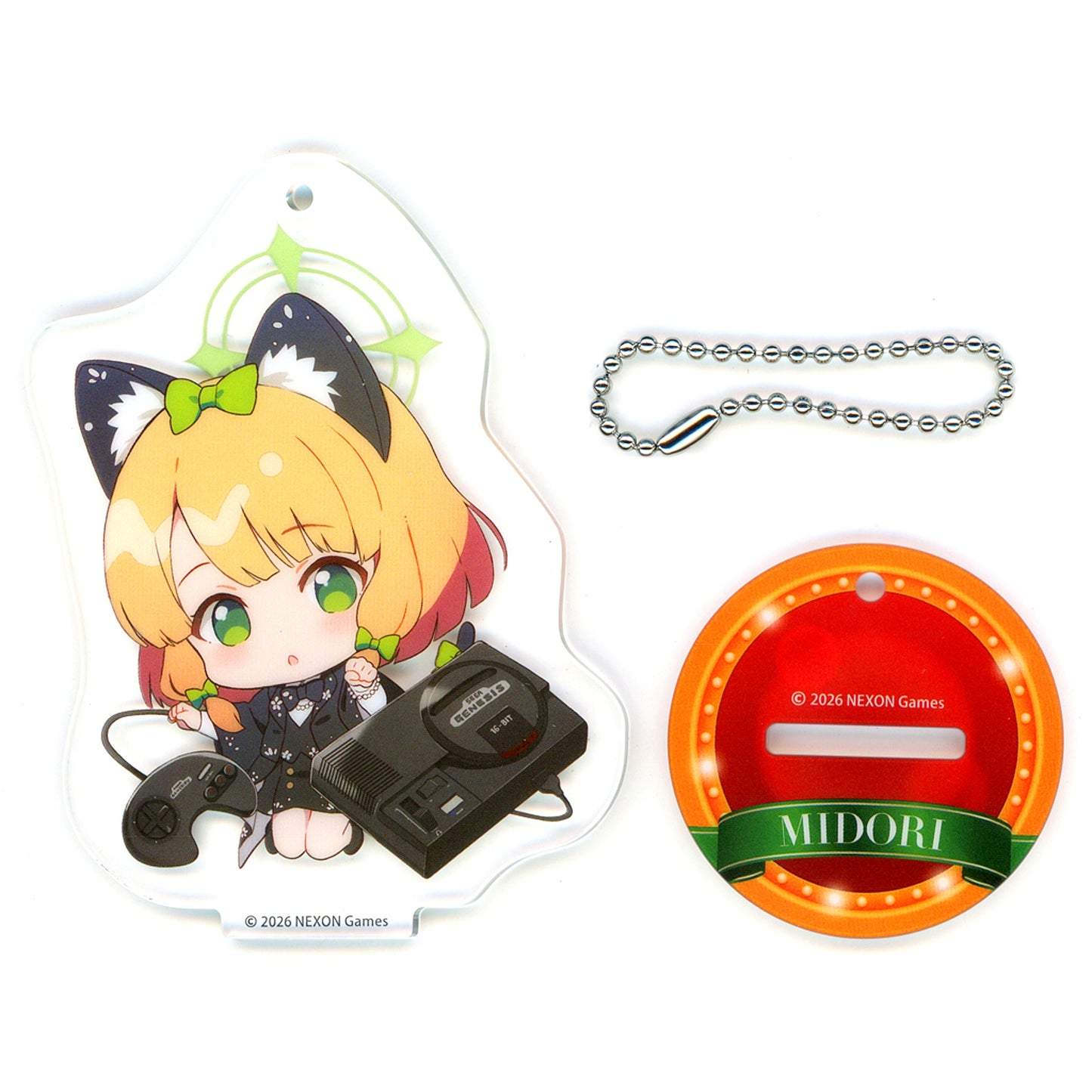Midori Saiba D Prize Blue Archive Acrylic Keychain Stand Sega Lucky Kuji [USED]