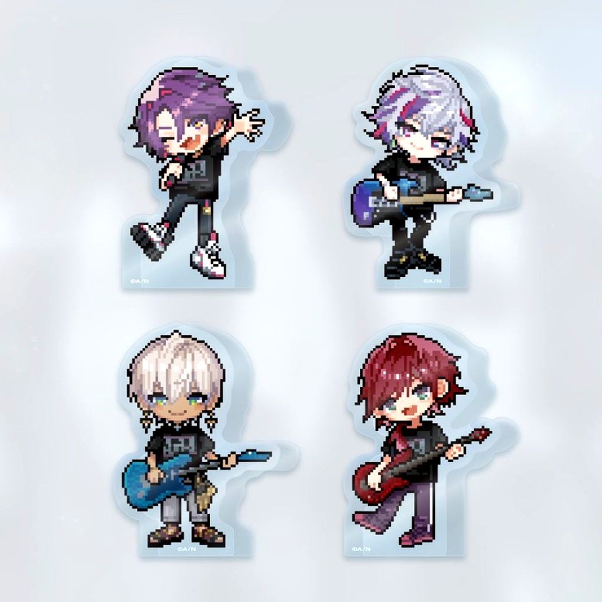 Niji-Datoka Dot Illustration Mini Acrylic Block Set of 4 Blu-ray Virtual YouTuber Nijisanji Niji-Datoka 1st One-Man Live Enclosed Bonus [USED]