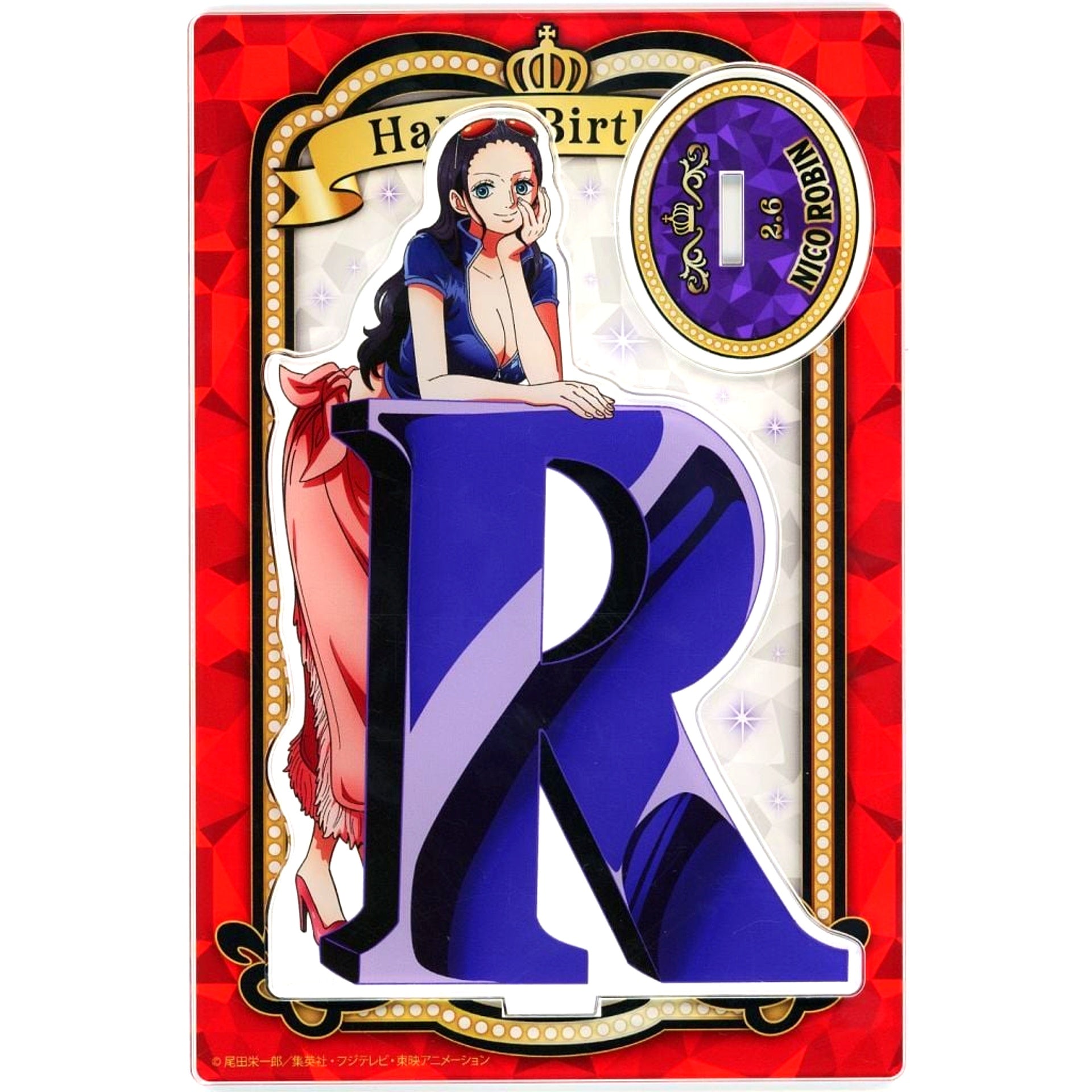 2.6 Nico Robin HBD Initial Acrylic Stand One Piece [USED]