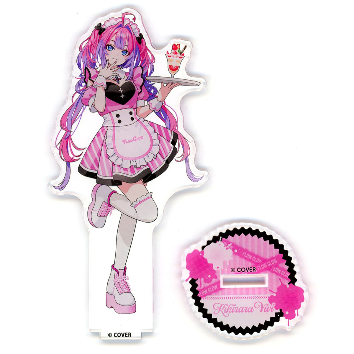 Kikirara Vivi FLOW GLOW Life Size Acrylic Stand Cafe Ver Virtual YouTuber Holo Live TOWER RECORDS CAFE FLOW GLOW Spring has come [USED]