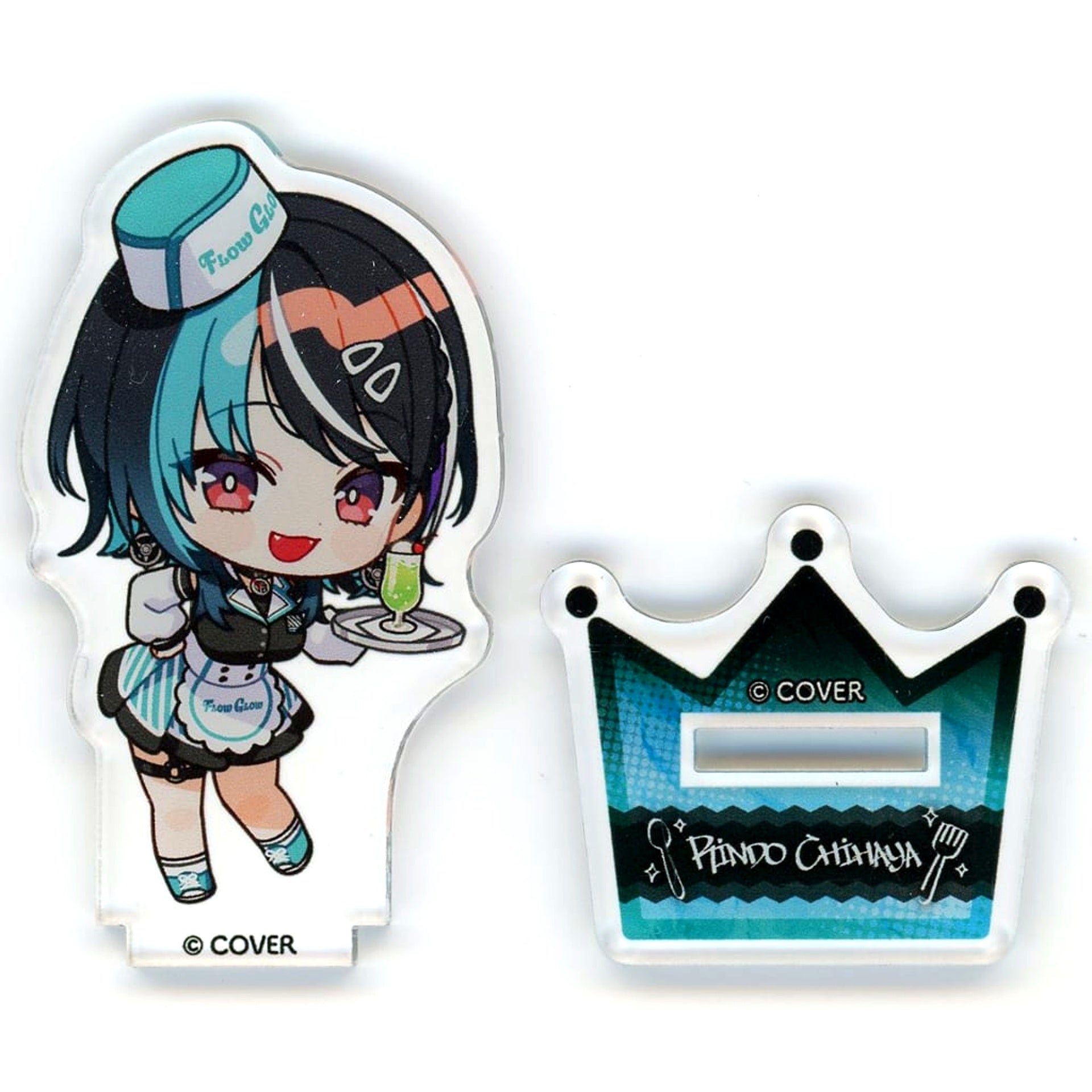 Rindo Chihaya Trading Mini Character Acrylic Stand Cafe Ver. Virtual YouTuber Hololive FLOW GLOW TOWER RECORDS CAFE Spring has come [USED]