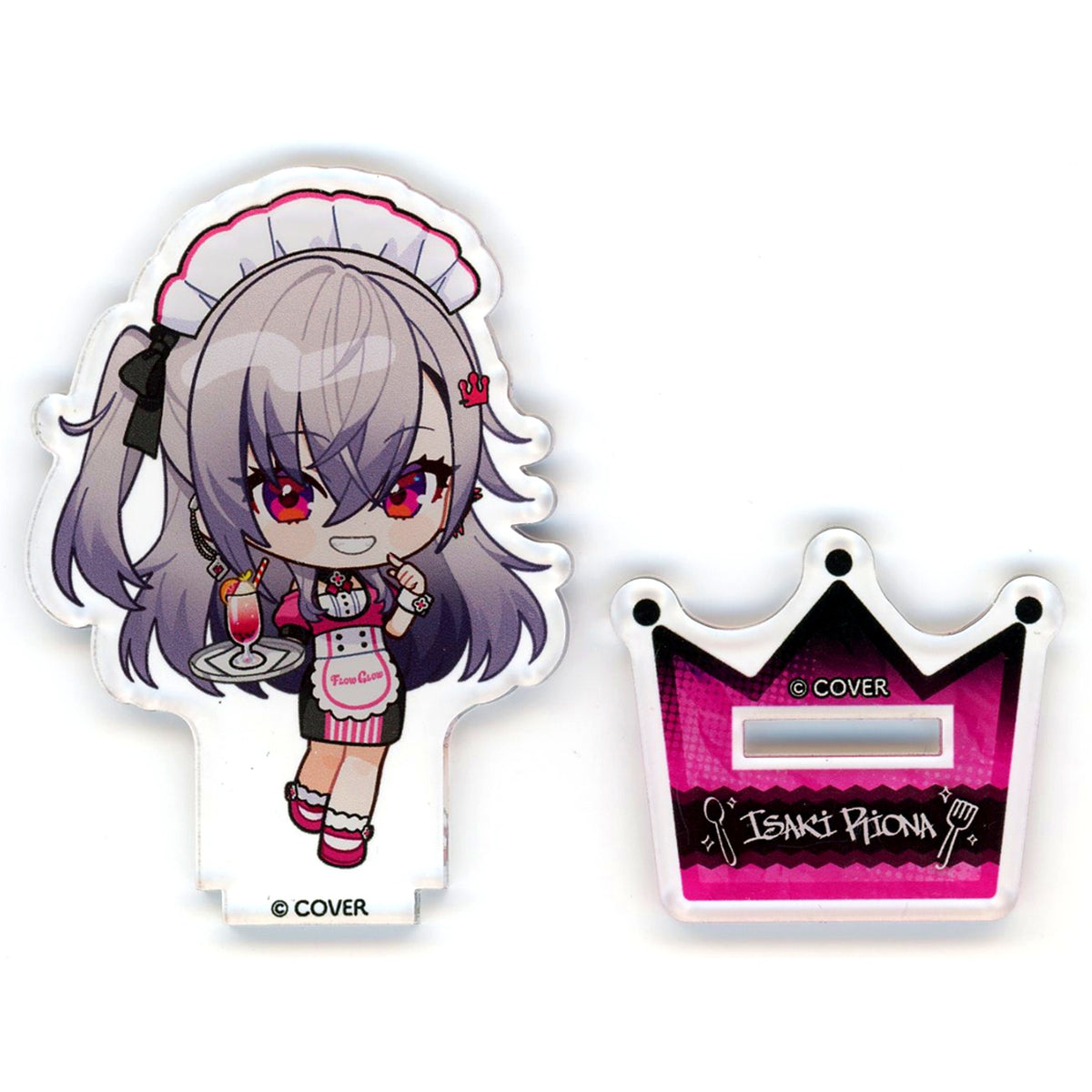 Isaki Riona Trading Mini Character Acrylic Stand Cafe Ver. Virtual YouTuber Hololive FLOW GLOW TOWER RECORDS CAFE Spring has come [USED]