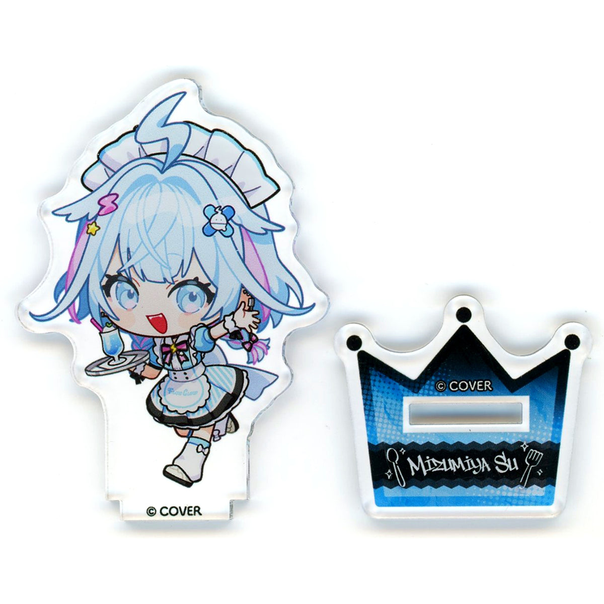 Mizumiya Su FLOW GLOW Virtual YouTuber Holo Live TOWER RECORDS CAFE FLOW GLOW Spring has come Trading Mini Character Acrylic Stand Cafe Ver [USED]