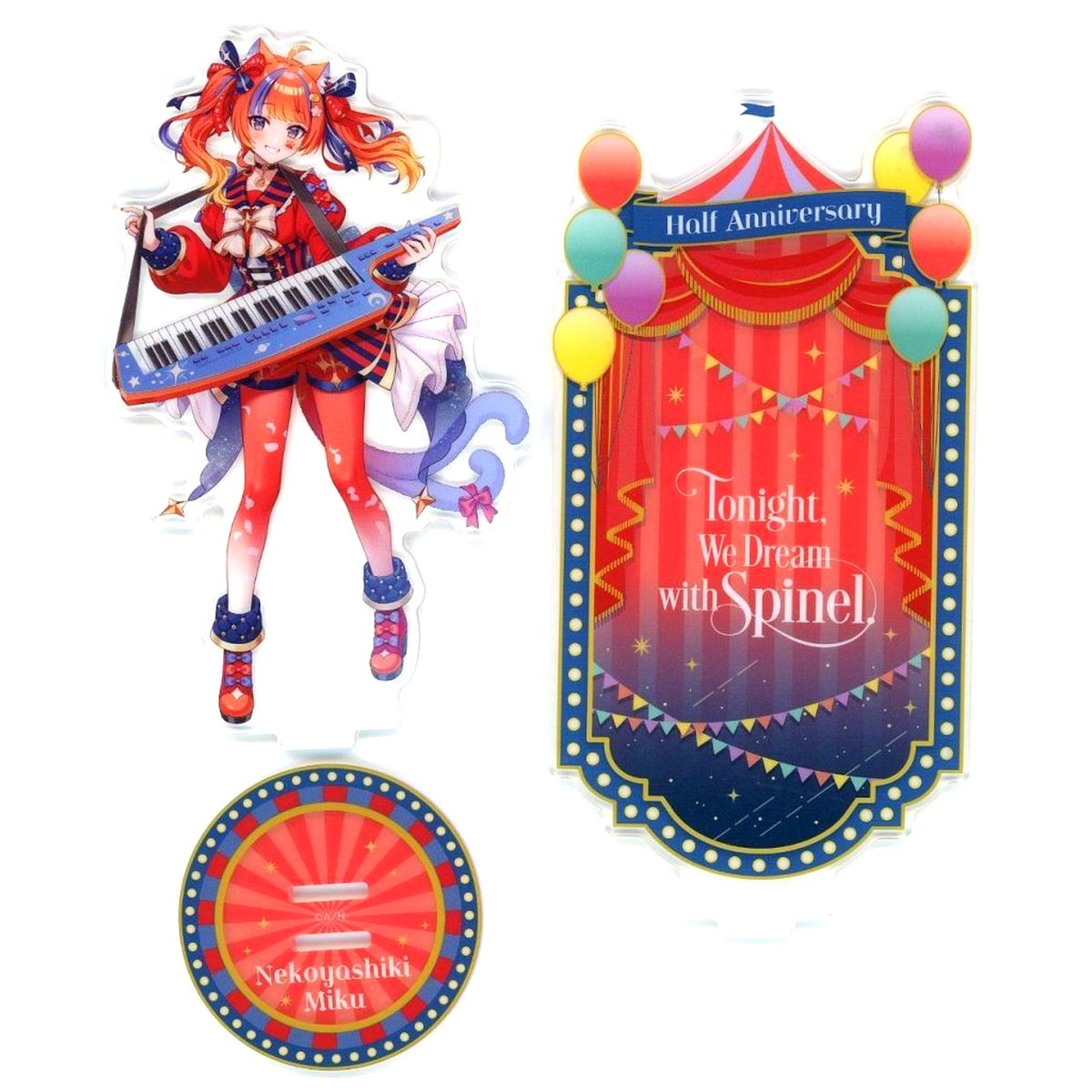 Nekoyashiki Miku Virtual YouTuber Nijisanji Acrylic Stand Tonight We Dream with XX Half Anniversary [USED]
